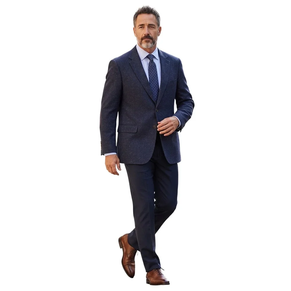 Hugo Boss Sport Coat Men 46R Wool Silk Blend Elbow Patch‎ Stretch Blazer Career